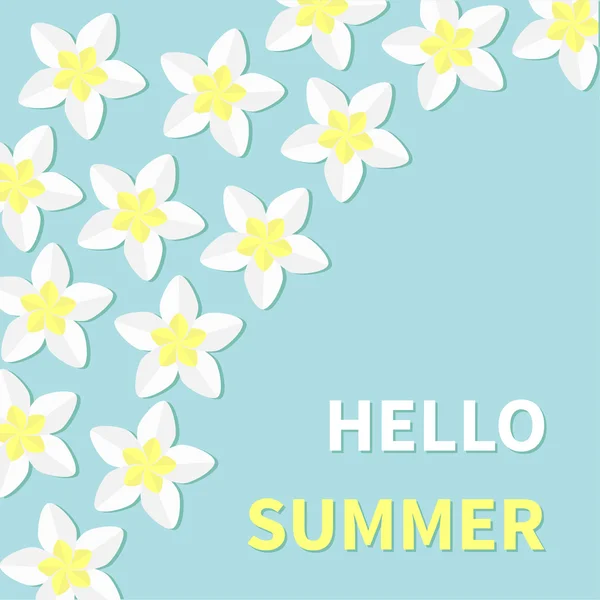 こんにちは夏のグリーティング カード — ストックベクタ