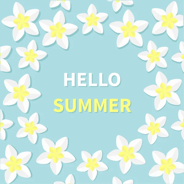 Merhaba yaz tebrik kartı — Stok Vektör
