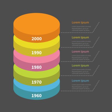 Çizgi çizgi ve metin ile infografik.