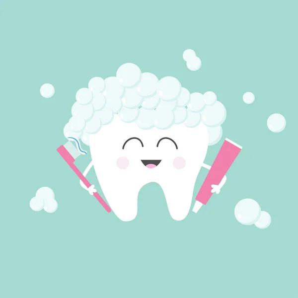 Pasta de dientes y cepillo de dientes — Archivo Imágenes Vectoriales