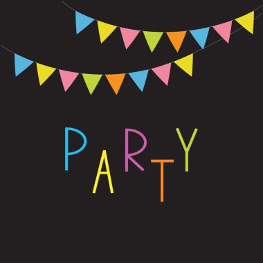 Üçgen kağıt bayraklar. 