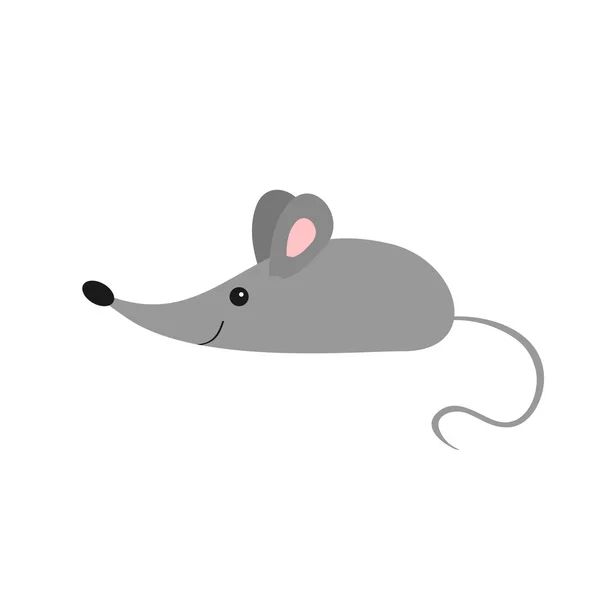 Ikona myši. Roztomilý kreslený znak. — Stockový vektor