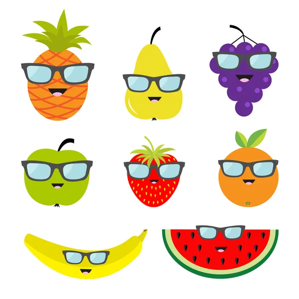 Set de fruits et baies — Image vectorielle