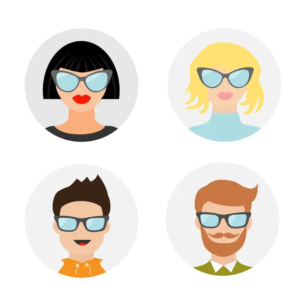 Conjunto de iconos de gente Avatar — Vector de stock