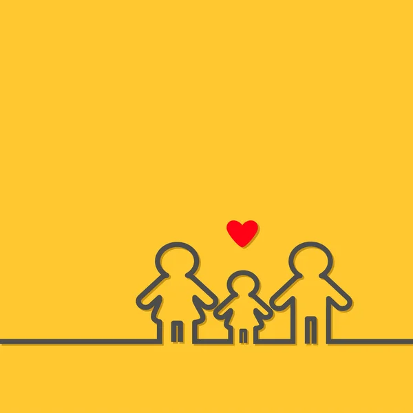 Concepto de familia feliz — Vector de stock