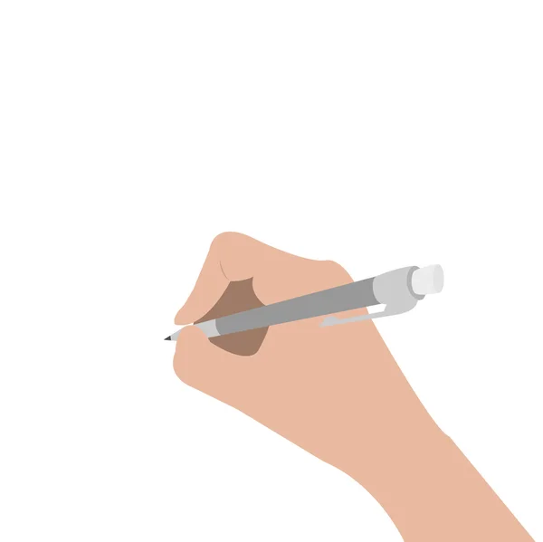 Hand schrijven tekenpen. — Stockvector