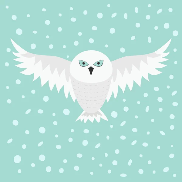 Hibou des neiges . — Image vectorielle