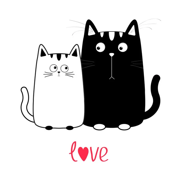 Kitty pareja en fecha — Vector de stock