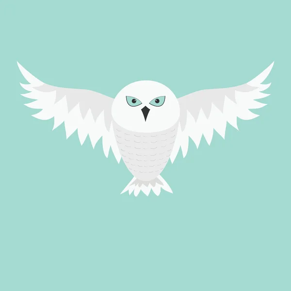 Snowy white owl — Stock Vector