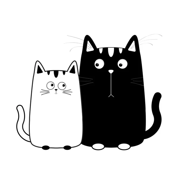 Chaton mignon couple — Image vectorielle