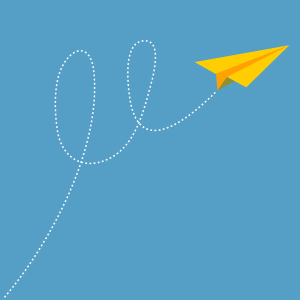 Желтая бумажная плоскость
