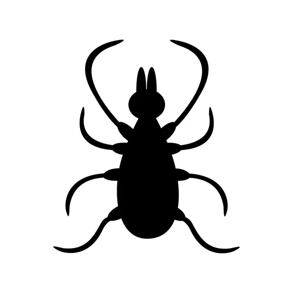 Teek insect silhouet — Stockvector