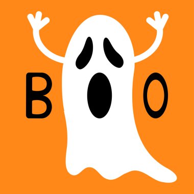 Elleri ile komik uçan hayalet. 