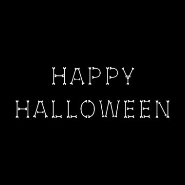 Mutlu Cadılar Bayramı kemik metin. 