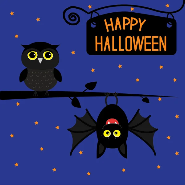 Happy Halloween card. — Stock Vector