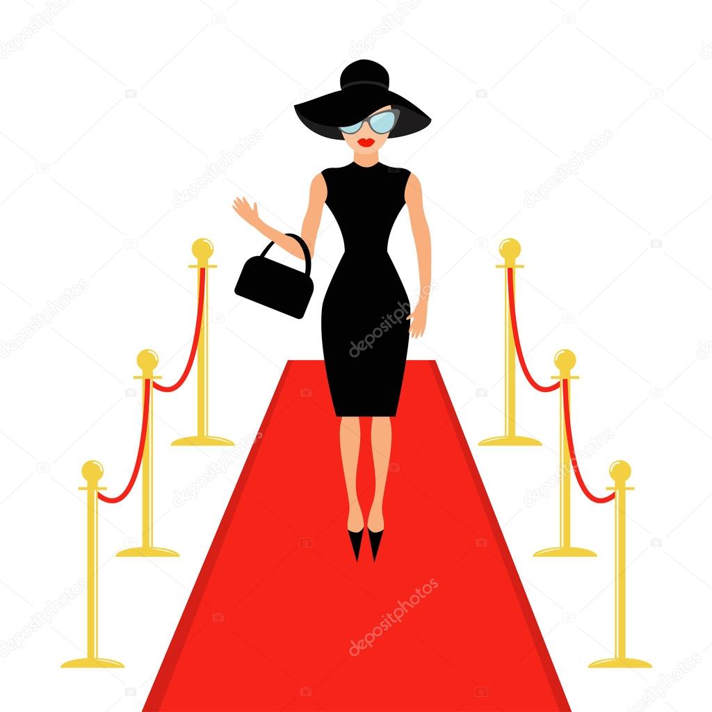 Celebrity girl on Red carpet Stock Vector Image by ©worldofvector