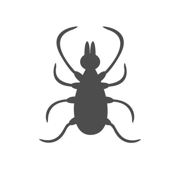 Teken insect silhouet. Mijt herten teken groot pictogram. — Stockvector