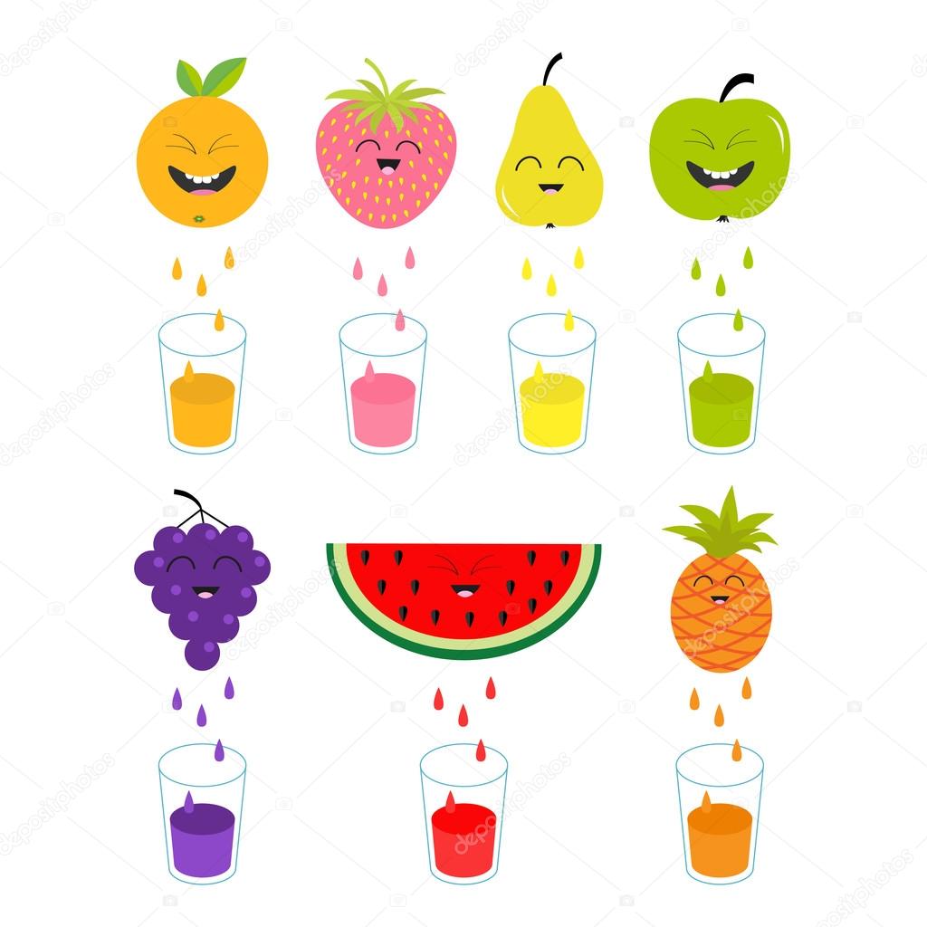 Fresh juice and glasses. — Stock Vector © worldofvector 124393860