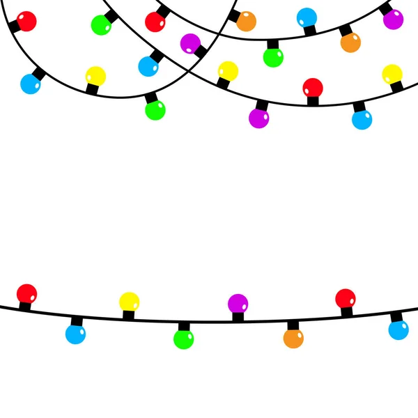 Рождественские Огни Цветной Набор Волшебного Света Праздничное Праздничное Украшение Рождество — стоковый вектор