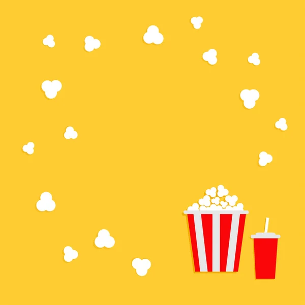 Popcorn round frame — Stock Vector