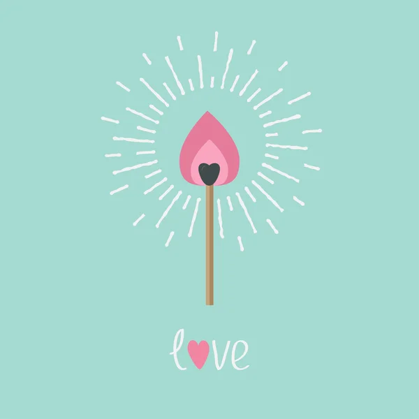 Burning love match — Stock Vector