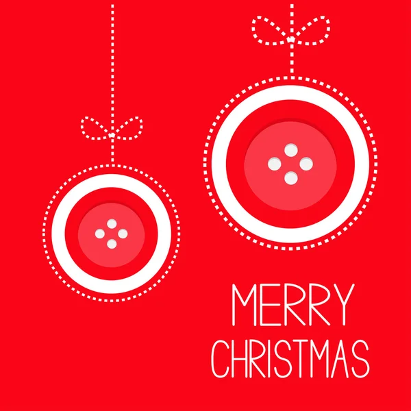 Deux pendaison joyeuse boule de Noël — Image vectorielle