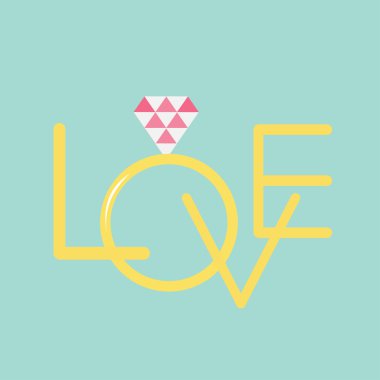 Poligonal pembe elmas altın alyans