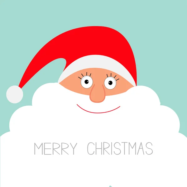 Santa Claus face with big beard — Stock Vector