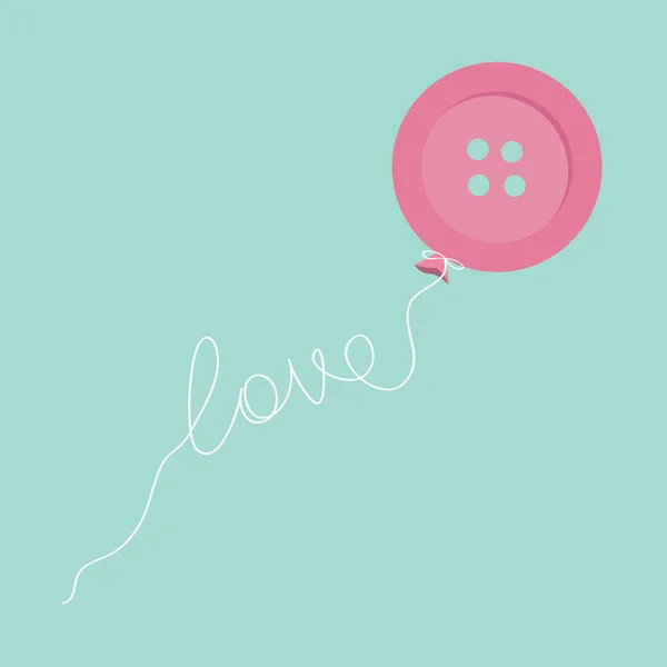 Roze knop ballon — Stockvector