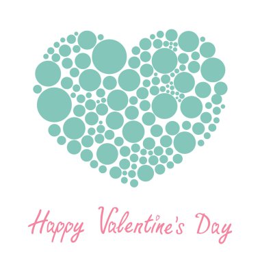 Sevgililer günü yeşil kalp