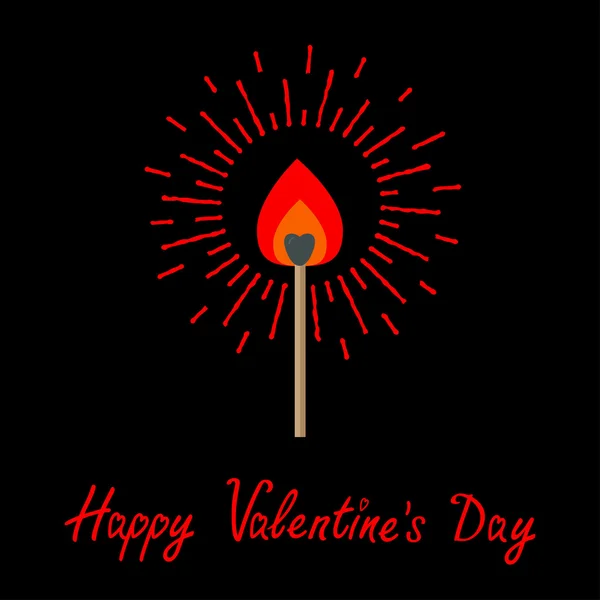 Día de San Valentín ardiente amor partido — Archivo Imágenes Vectoriales