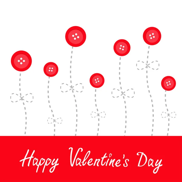 Saint Valentin et boutons fleurs . — Image vectorielle