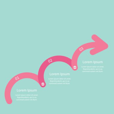 Infographic ve metin ile ok