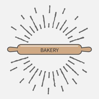 Wooden rolling pin plunger clipart