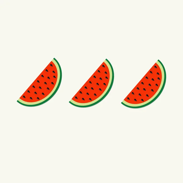 Plátky melounu s semena — Stockový vektor