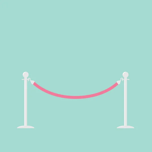Barrera de cuerda rosa — Vector de stock