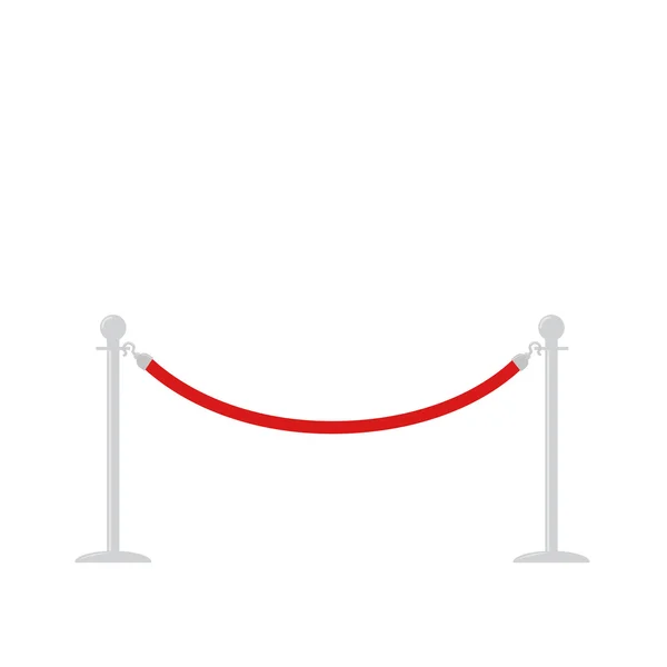 Röda rep barriär — Stock vektor