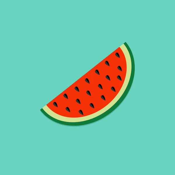 Grote watermeloen segment gesneden met zaden — Stockvector