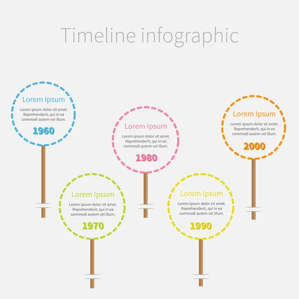 Plantilla de infografía de línea de tiempo . — Archivo Imágenes Vectoriales