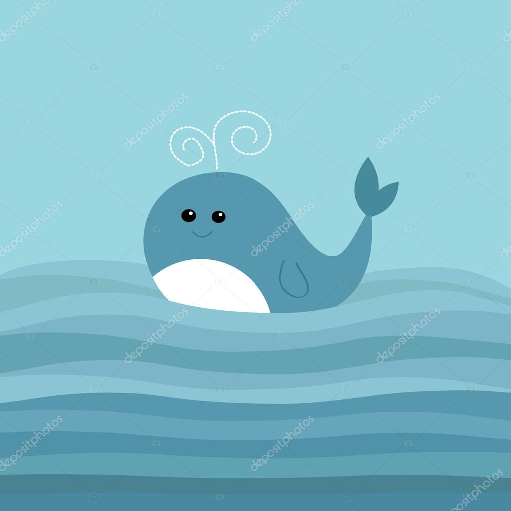 卡通鲸鱼在海洋中图库矢量图©worldofvector 72024109
