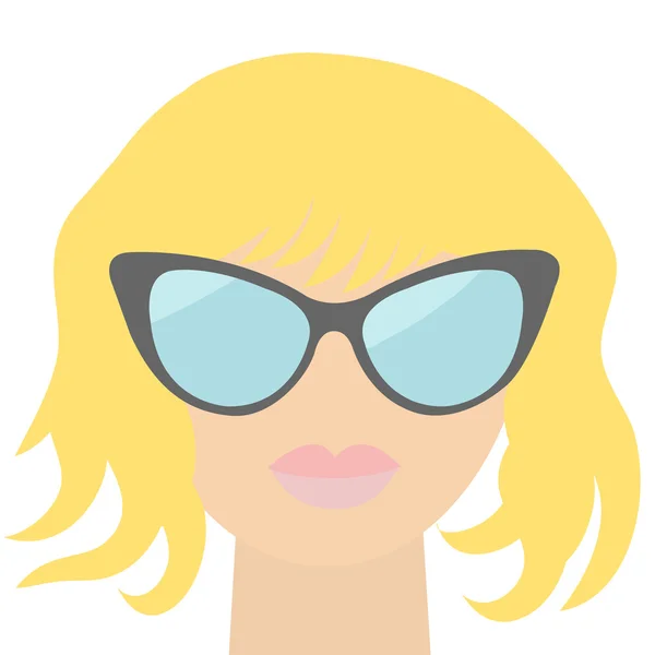 Fashion blond woman face — Stock Vector