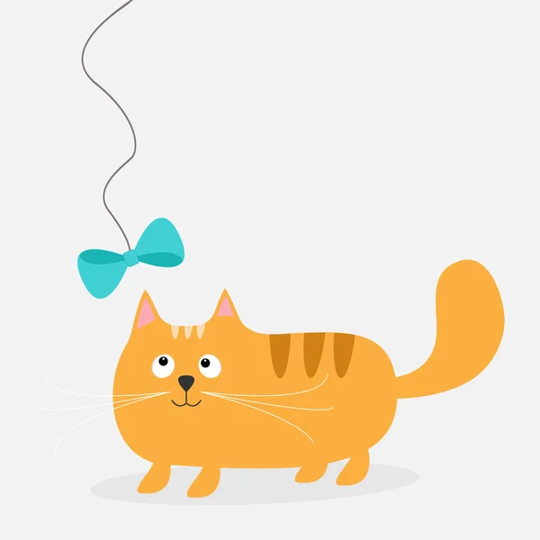 Cartoon dikke rode kat — Stockvector