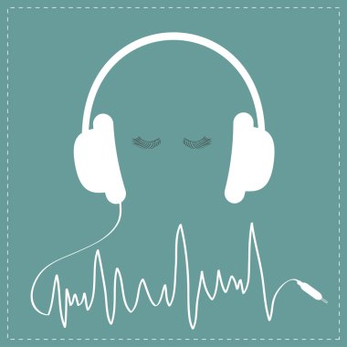 kulaklık kablosunu şeklinde kardiyogram ile