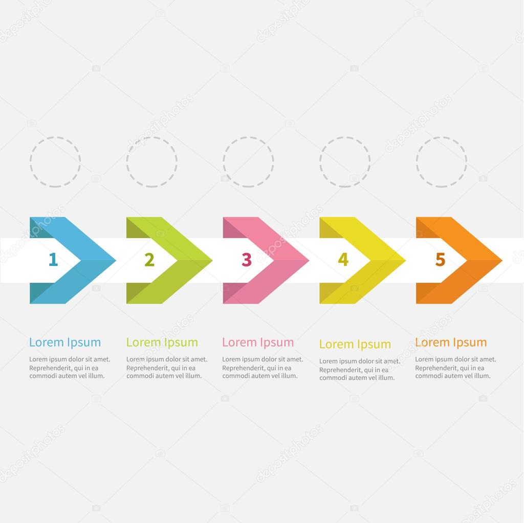 Infographic five steps Template.
