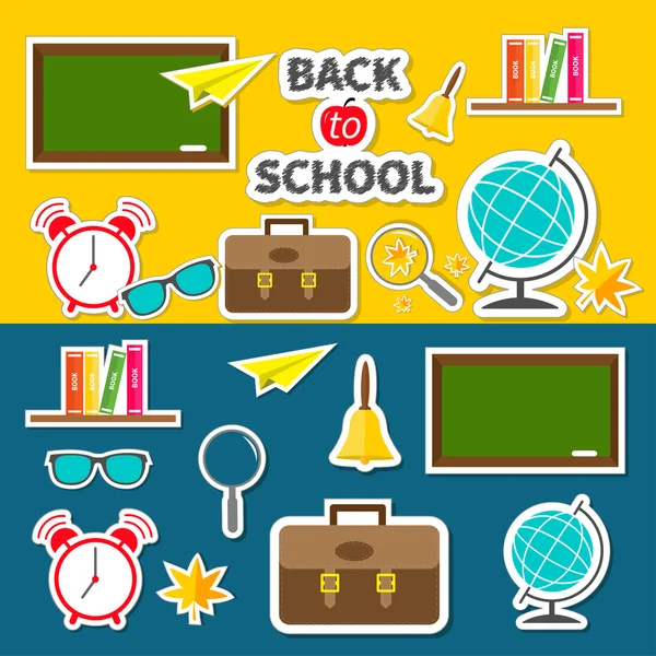 Back to school icons set — Stock Vector