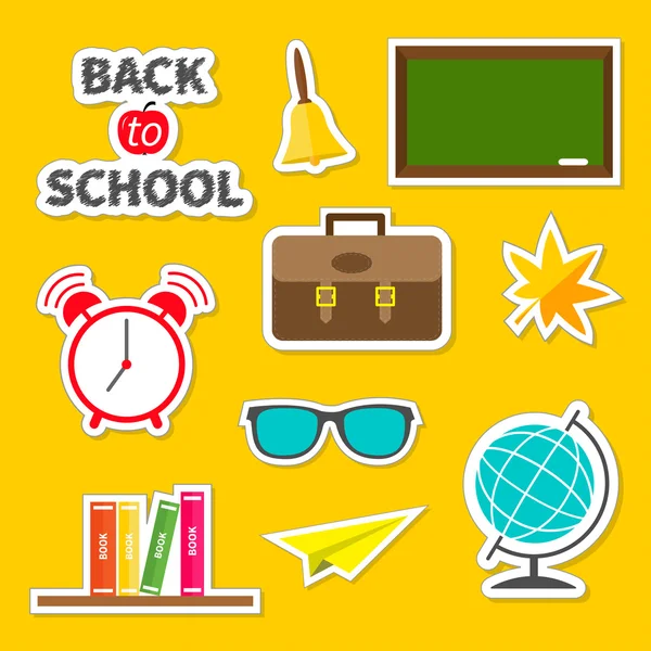 Back to school icons set — Stock Vector