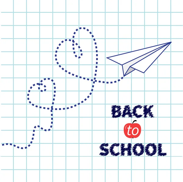 Back to school inscription — Stock Vector