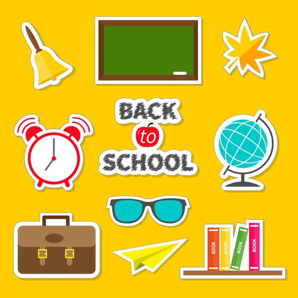 Terug naar school icons set — Stockvector