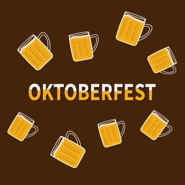 Altı Oktoberfest bira gözlük