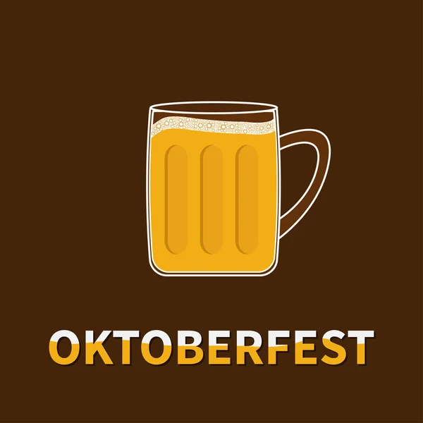 Oktoberfest Beer glass — Stock Vector